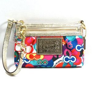 AUTHENTIC Coach Poppy MULTICOLOR CLUTCH